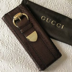 Gucci Python Leather Clutch